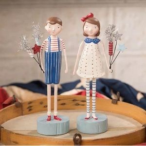 New Bethany Lowe Firecracker Boy & Girl Set 4th of July Michelle Lauritsen
